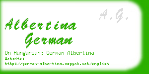 albertina german business card